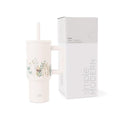 24 oz Tumbler with Handle and Silicone Straw Lid U3506