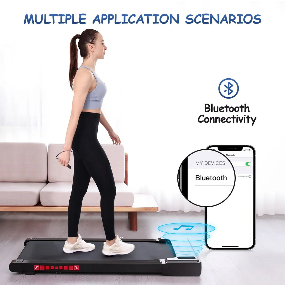 Walking Pad Treadmill 265 lbs Capacity with Remote Control K889