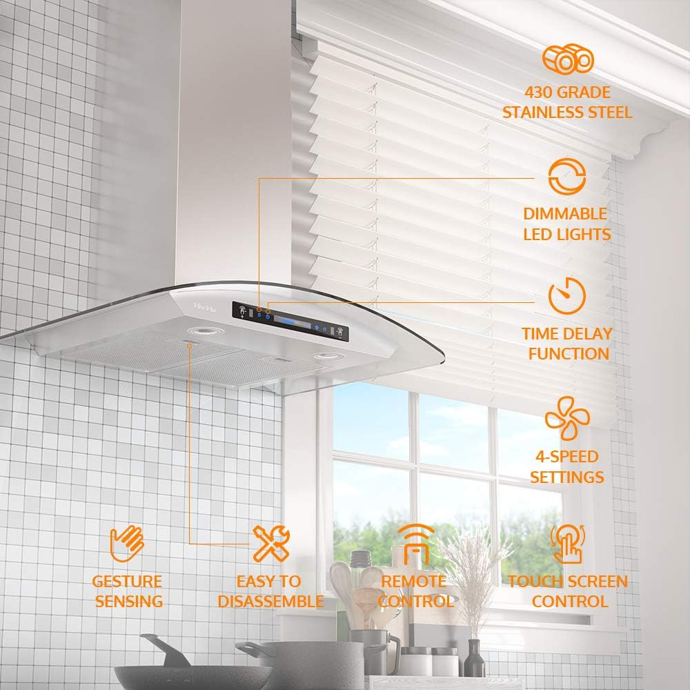 36 inch Stainless Steel Wall Mount Range Hood with 780 CFM E84493