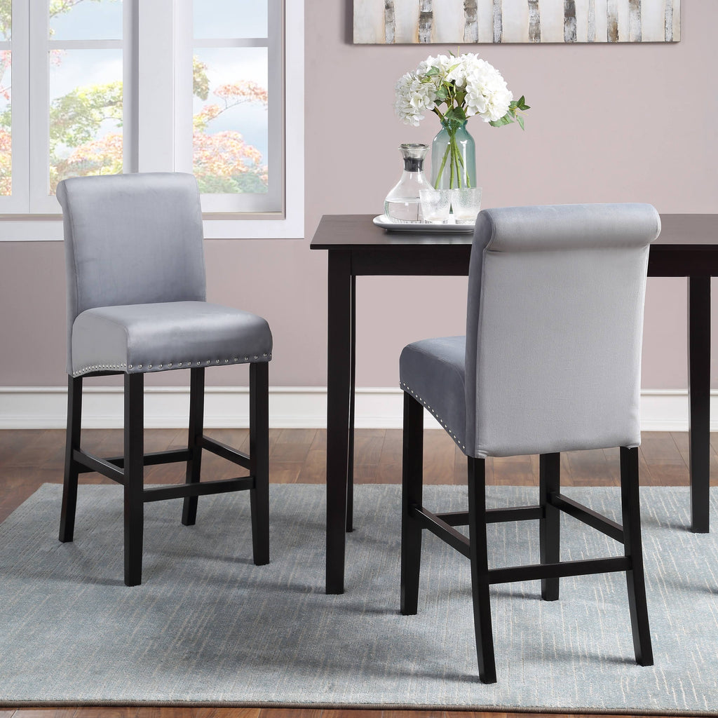 Velvet Counter Chair (Set of 2) C67999