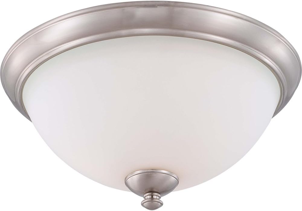 Three Light Vanity Frosted Glass Brushed Nickel Fixture D4226