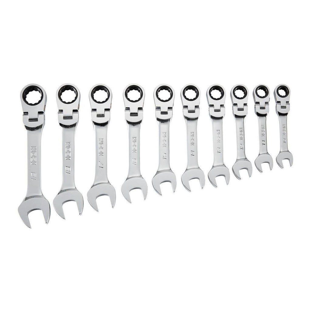 Metric Ratcheting Combination Wrench Set, 10-Piece A70899