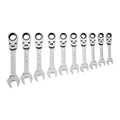 Metric Ratcheting Combination Wrench Set, 10-Piece A70899