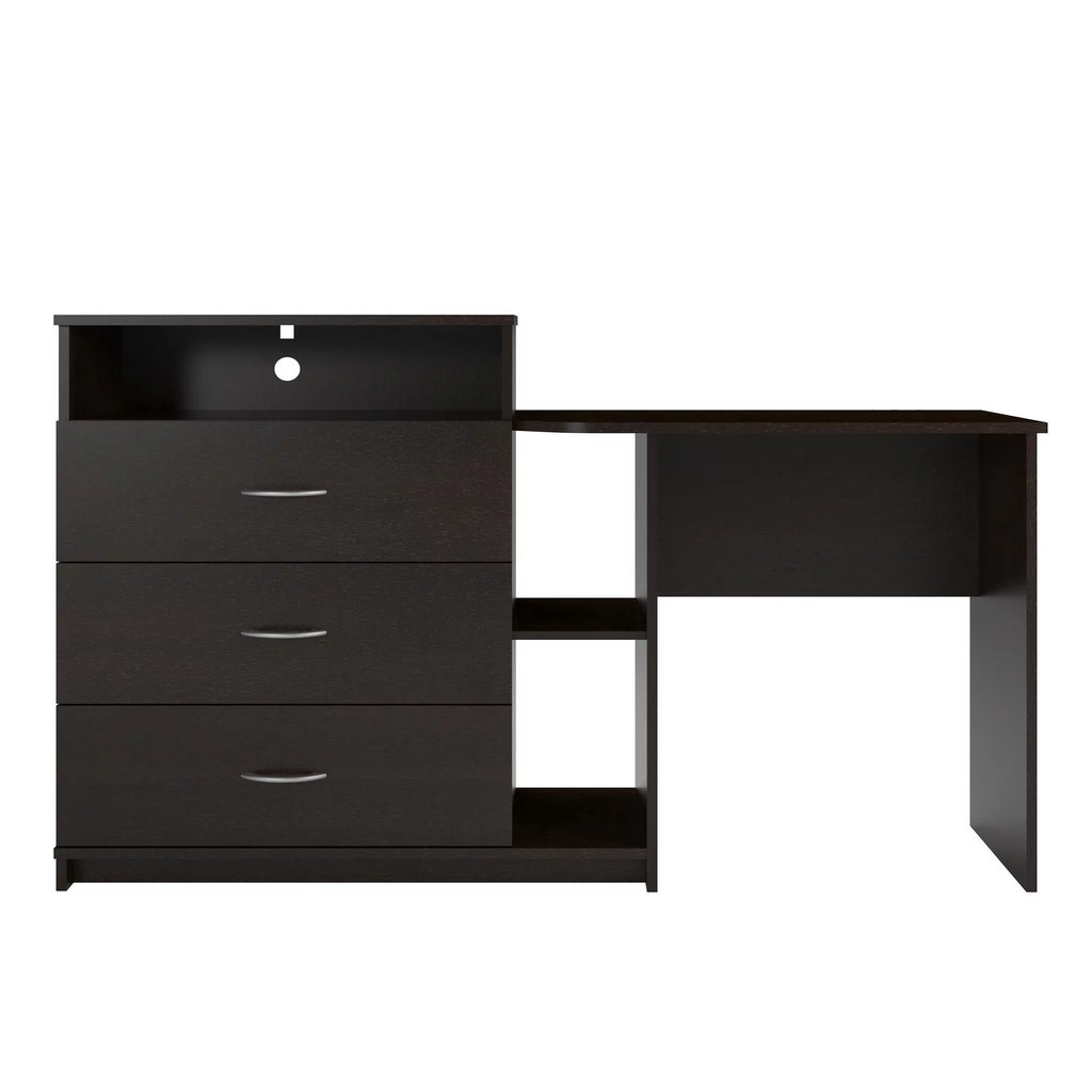 Espresso 3 in 1 Media Dresser and Desk Combo O374