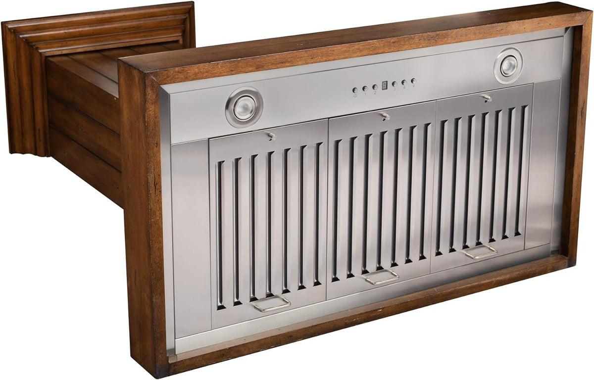 36 in. Wooden Wall Mount Range Hood with Motor F5734