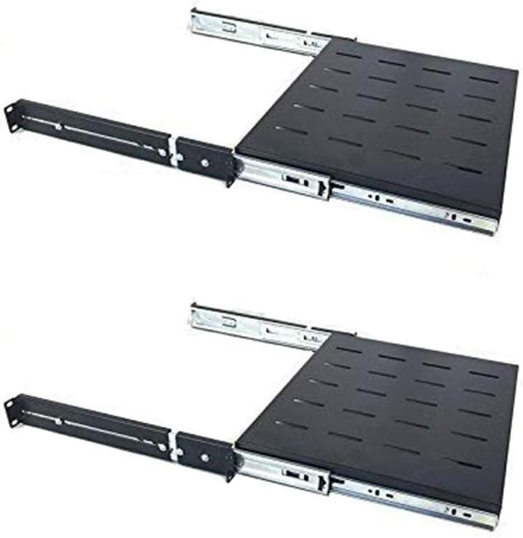 19'' Wide Fixed Shelf for Server Cabinet, 2 Pack D657