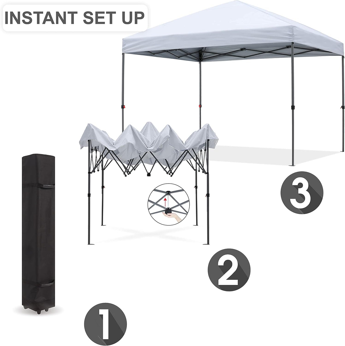 10x10FT Pop Up Canopy Tent with Carrying Bag V750