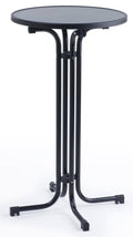 23.5 inch Round Black Pub Table with MDF Top F7416