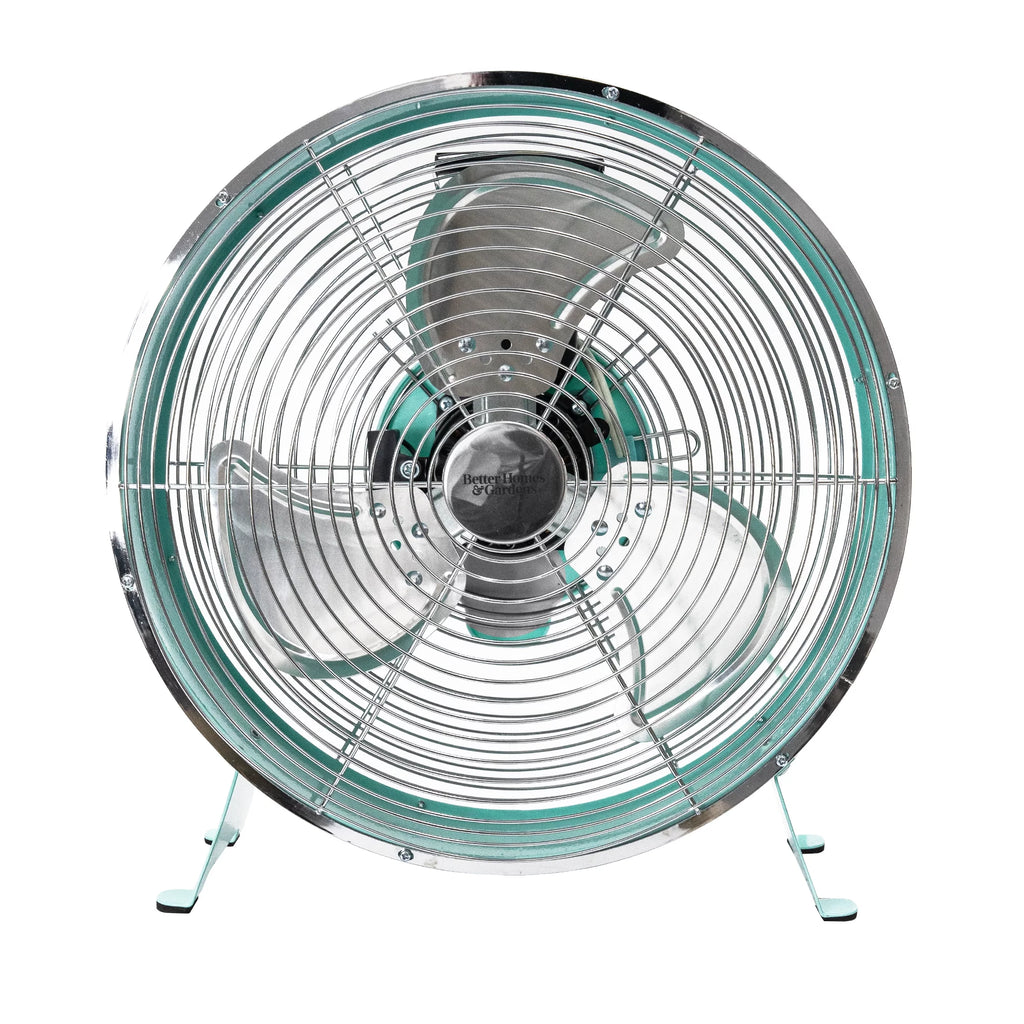 12 inch 3-Speed Retro Metal Drum Fan Black W222554
