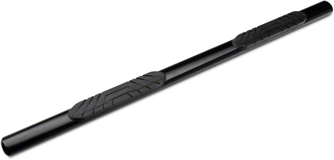 Black 4-Inch Oval Straight End Side Step Bars D314775