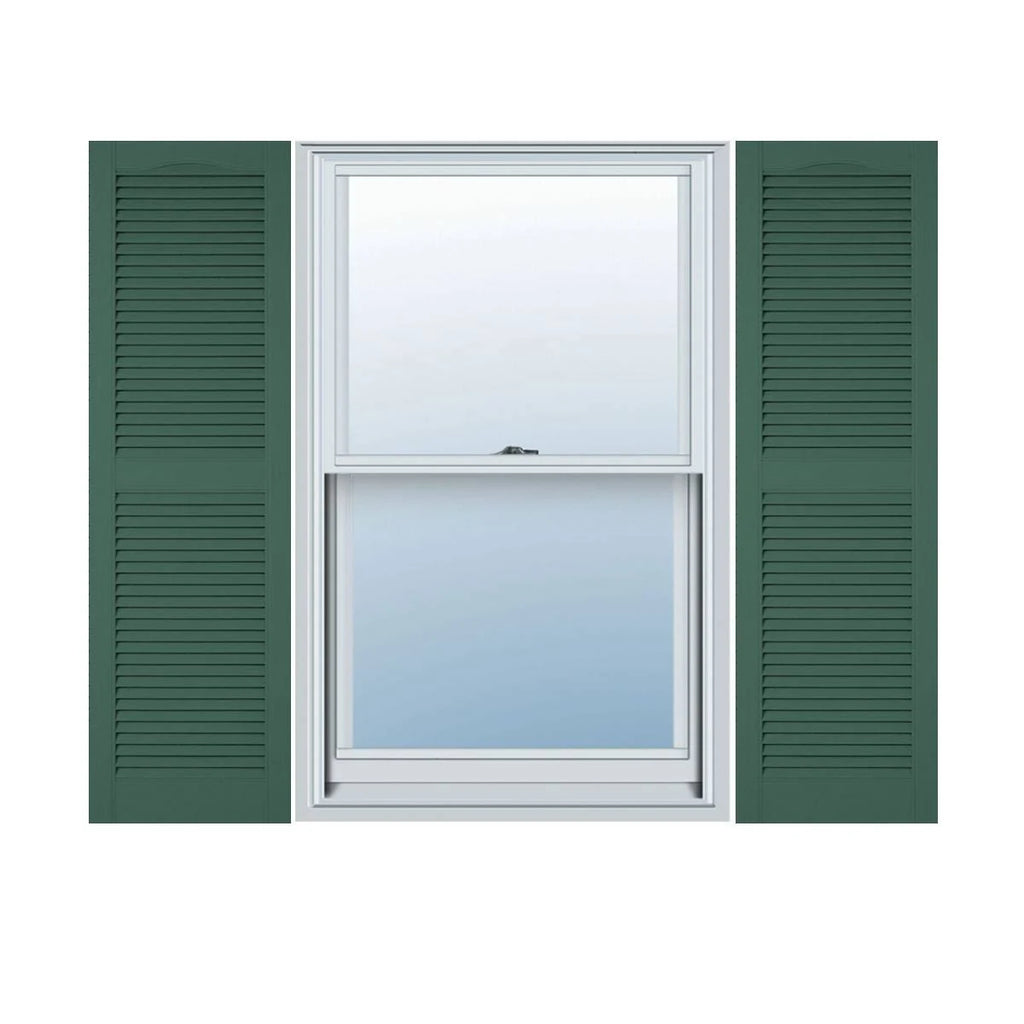Forest Green Vinyl Open Louver Shutters H4511
