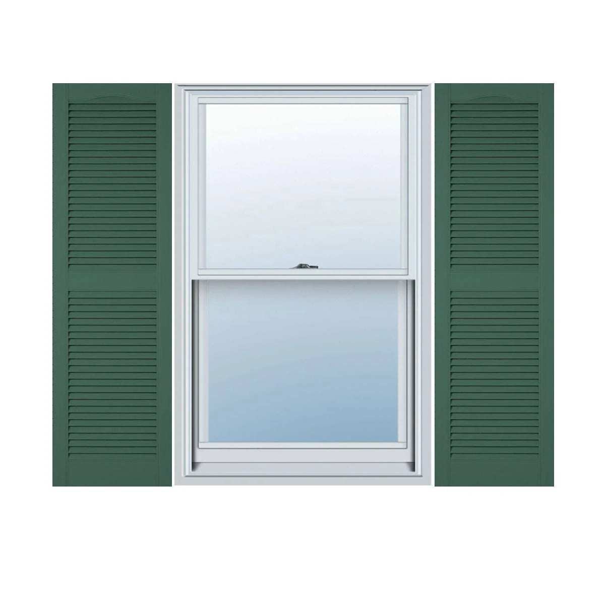 Forest Green Vinyl Open Louver Shutters H4511