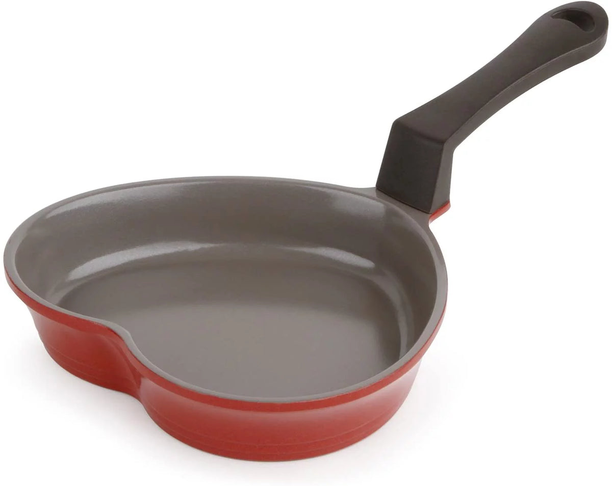 Pink & Red Ceramic Nonstick Heart-Shaped Egg Pan Set X287