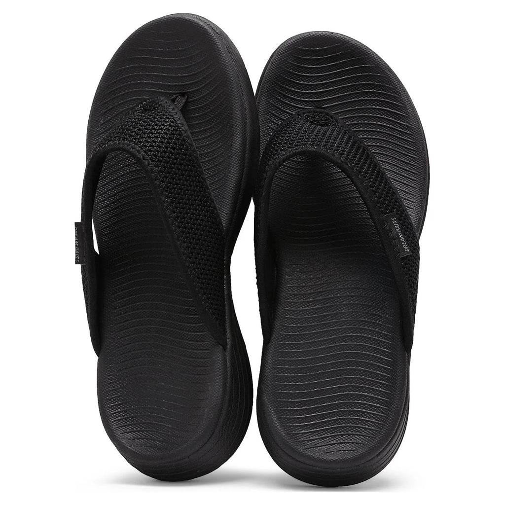 Black Flip Flops Thong Sandals K3072