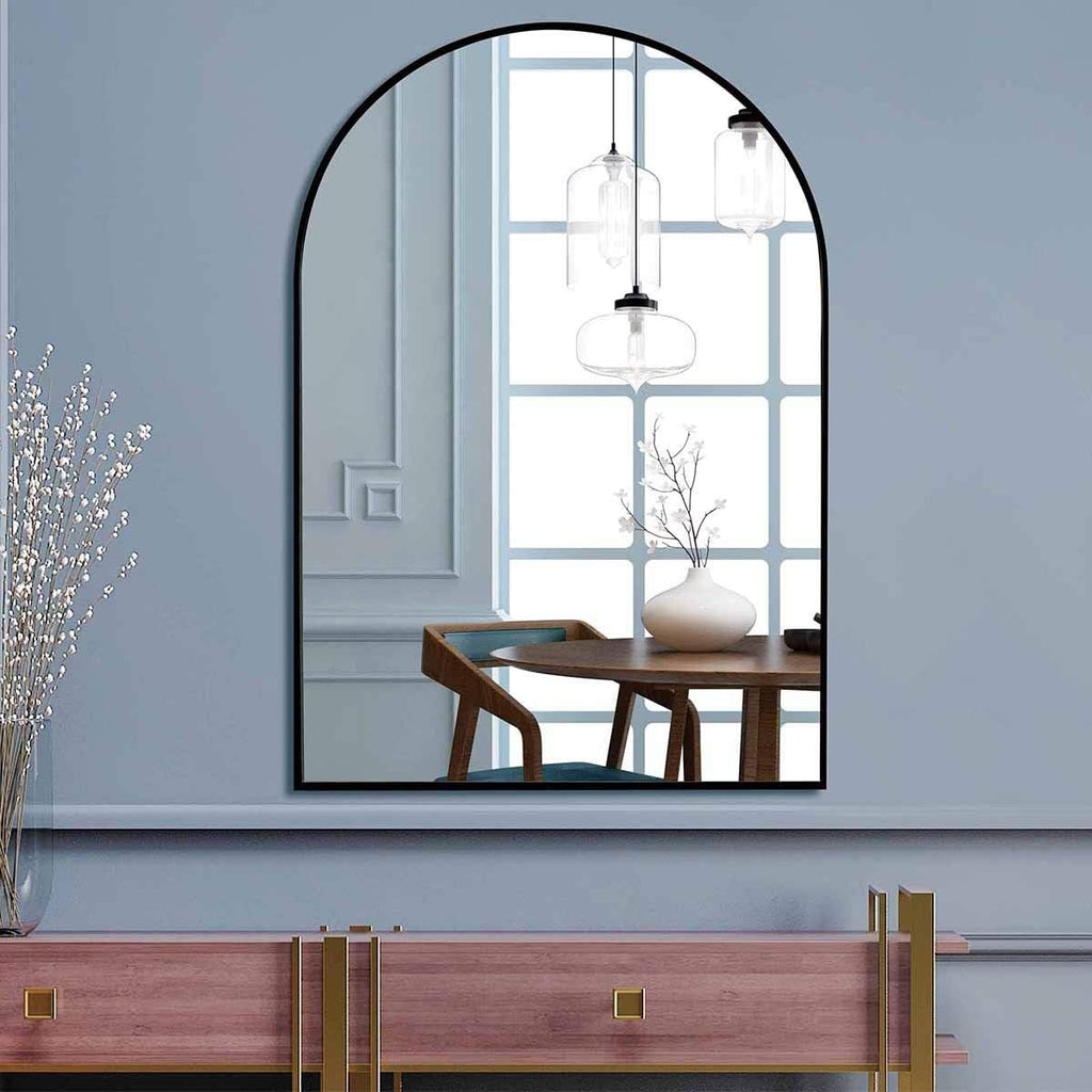 Black 24 x 36 Inch Wall Mounted Vanity Mirror H746