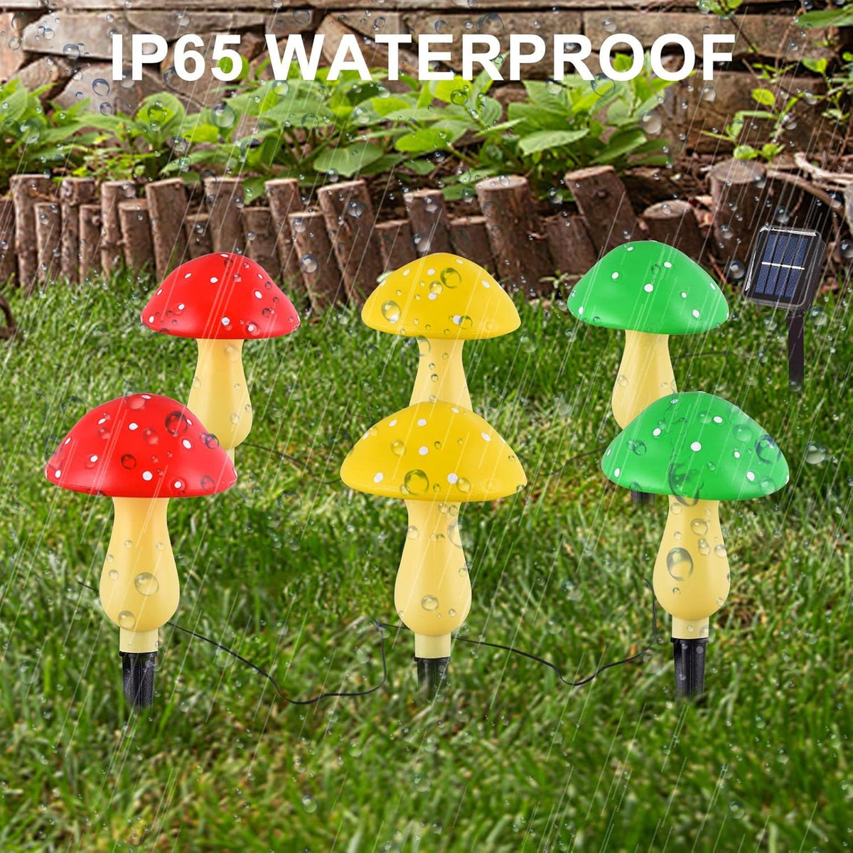 Solar Mushroom Lights Outdoor Waterproof LED Landscape Pathway Lights T2555