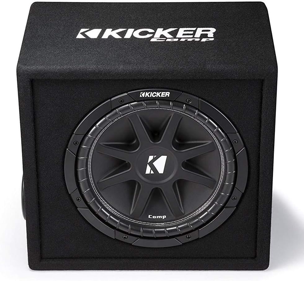 Kicker Comp 12 300W 4 Ohm Carpeted Vented Loaded Subwoofer Enclosure Q23018