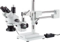 7X-45X Simul-Focal Stereo Zoom Microscope on Dual Arm Boom Stand with 144-LED Ring Light W996