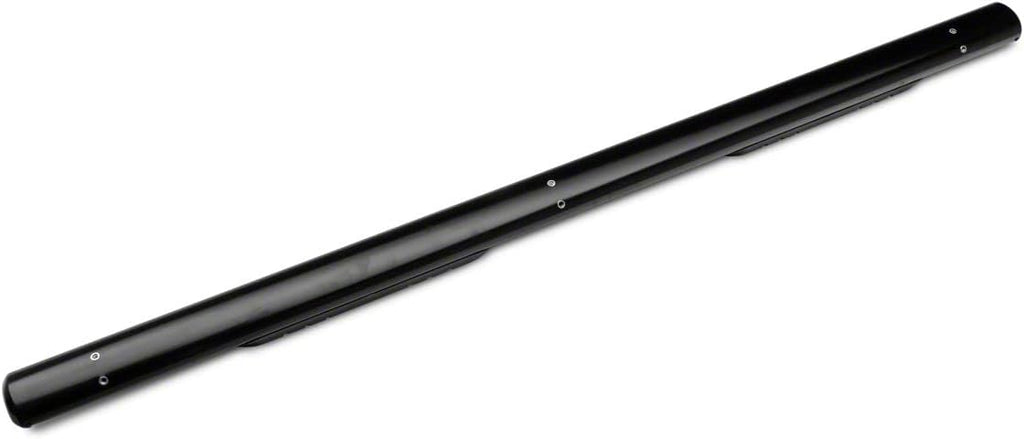 Black 4-Inch Oval Straight End Side Step Bars D314775