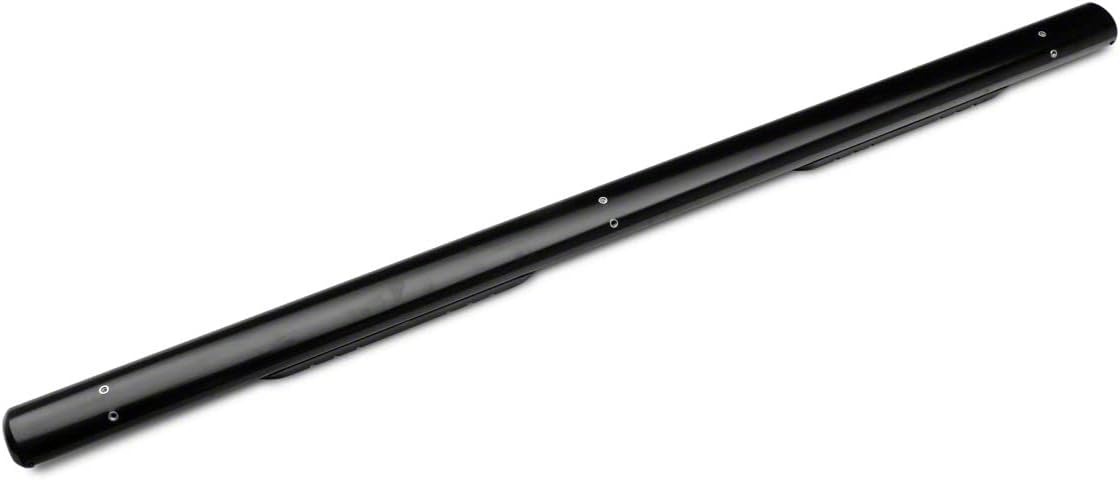 Black 4-Inch Oval Straight End Side Step Bars D314775