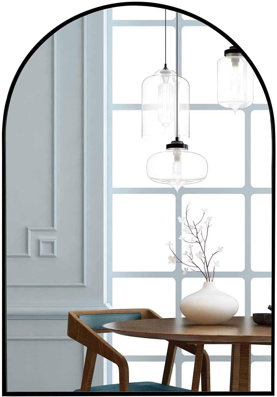 Black 24 x 36 Inch Wall Mounted Vanity Mirror H746