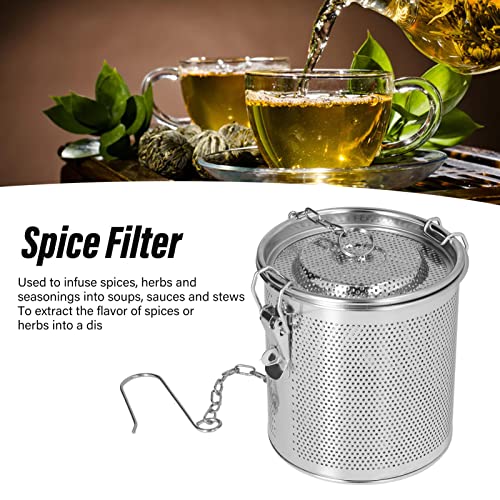 Extra Fine Mesh Stainless Steel Tea Infuser with Chain Hook C267