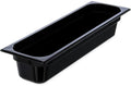 Polycarbonate Half-Size Long Food Pan, 5.1 qt, Black (Case of 6) N485