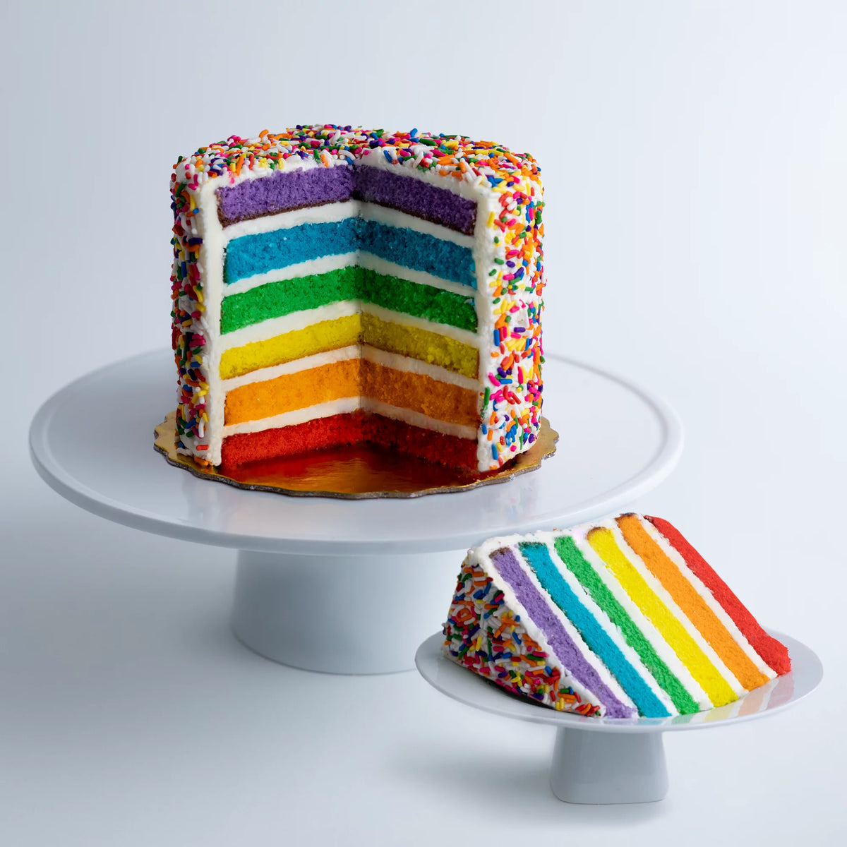 Small 6” Vanilla Rainbow Cake P784