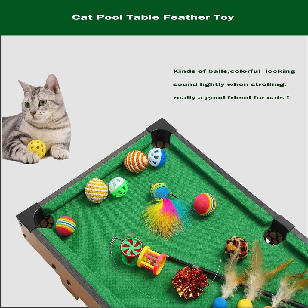 Mini Pool Table for Cat with Feather Teaser I355