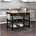 3 Tier Butcher Block Kitchen Cart with Drawers H53948