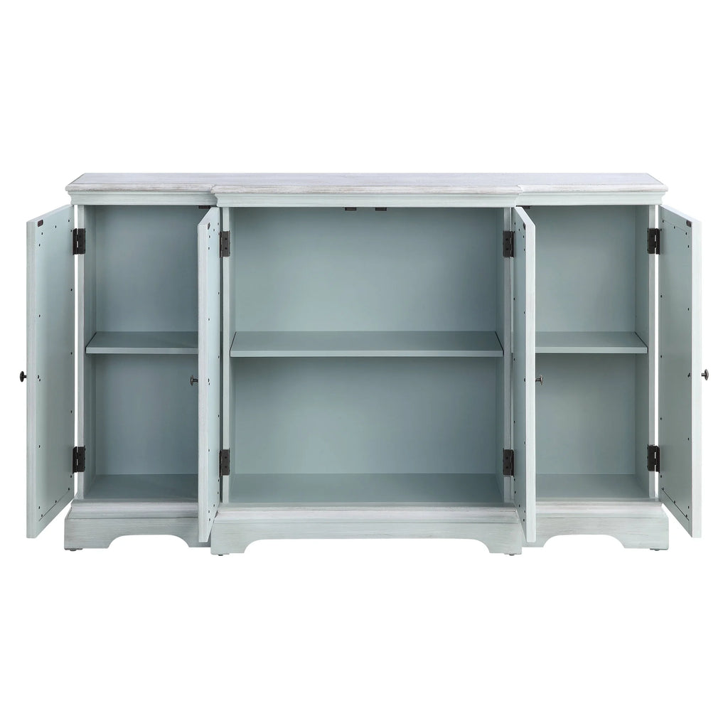 Light Teal Console Table with Door B149061