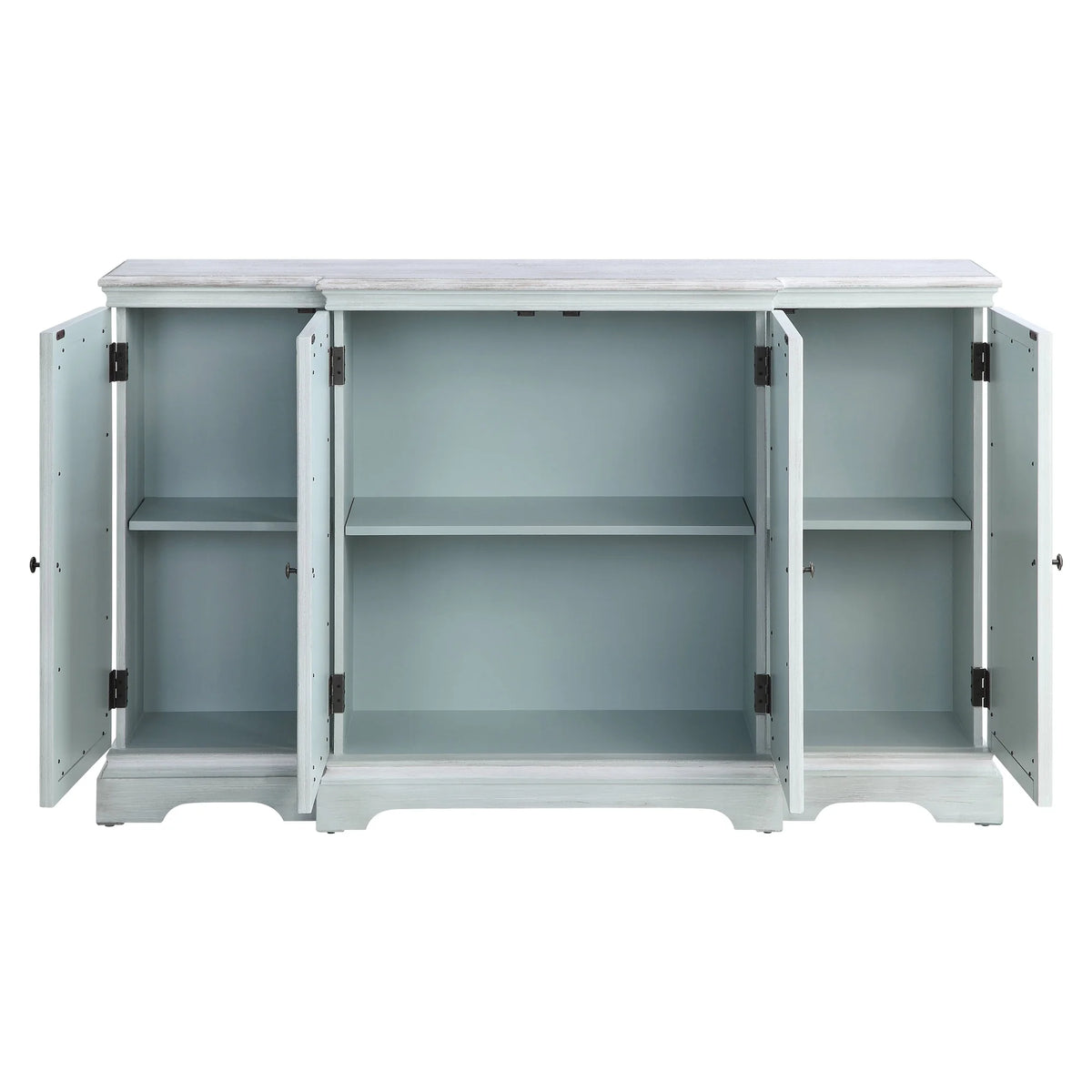 Light Teal Console Table with Door B149061