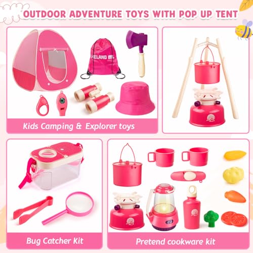 Kids Camping Set with Tent and Campfire B7296