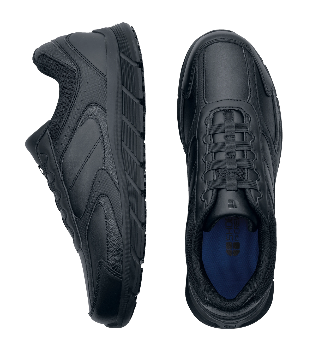 Black Slip Resistant Water Resistant Work Shoes P384284