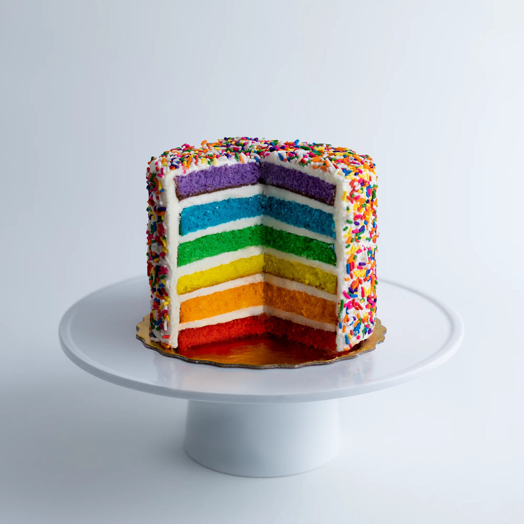 Small 6” Vanilla Rainbow Cake P784