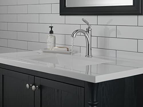 Brushed Nickel Single Hole Bathroom Faucet with Metal Push-Pop Drain Assembly G780577