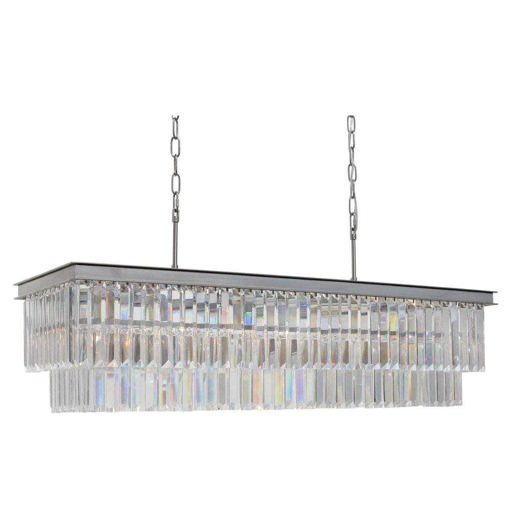 40 inch Clear Glass Crystal Prism Chandelier D758