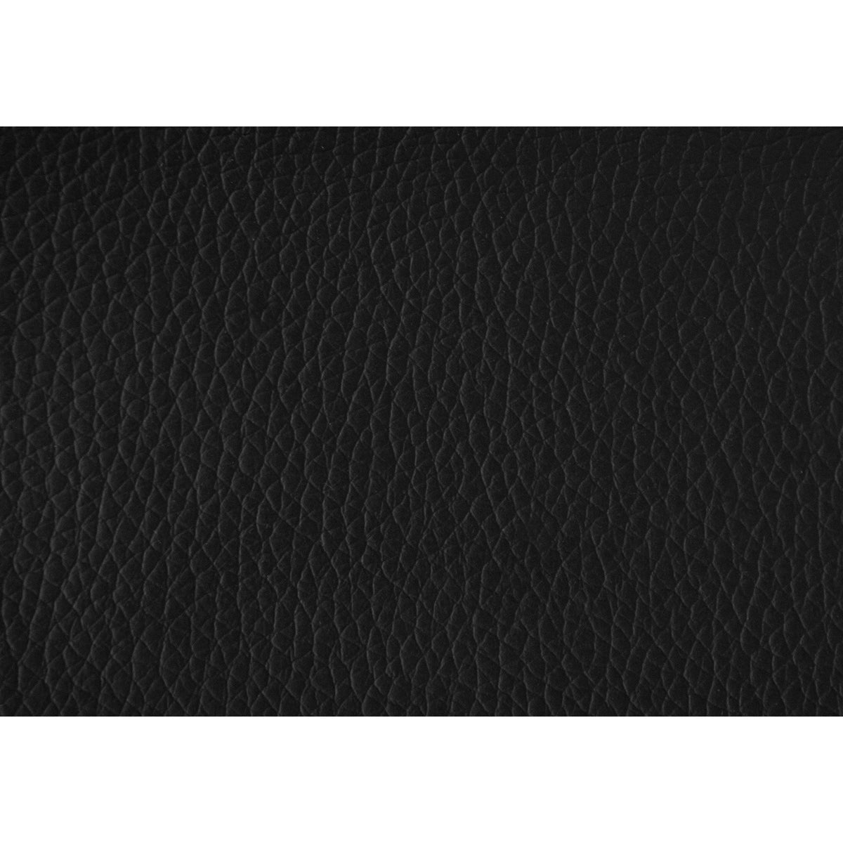 Black Leather Look Fabric Ottoman L319