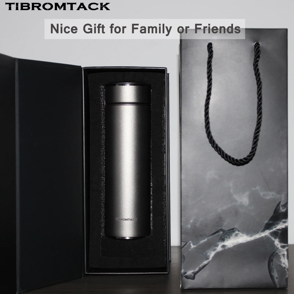 Titanium Insulated Water Bottle 320ml Double Wall Vacuum Thermos Bottle Q251