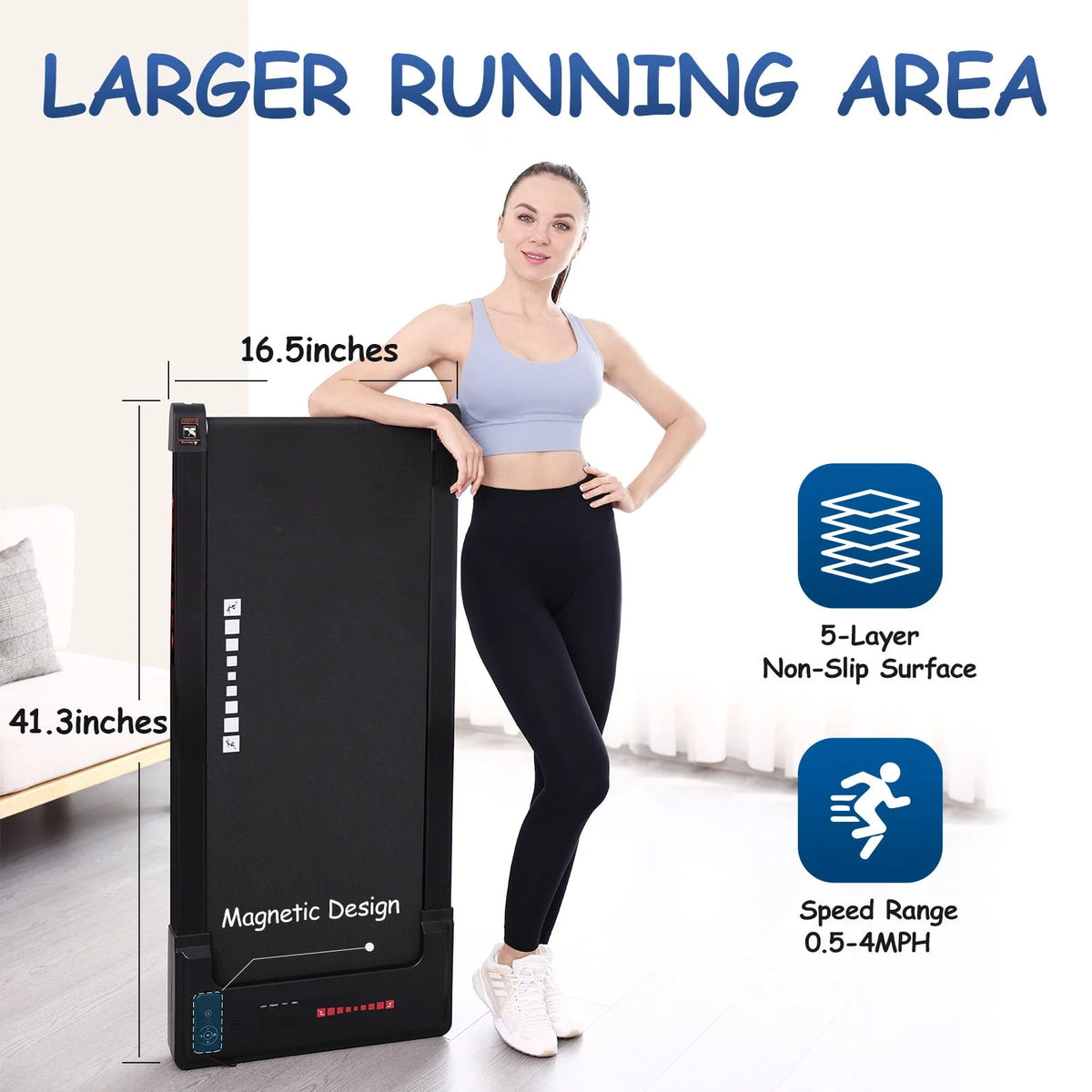 Walking Pad Treadmill 265 lbs Capacity with Remote Control K889