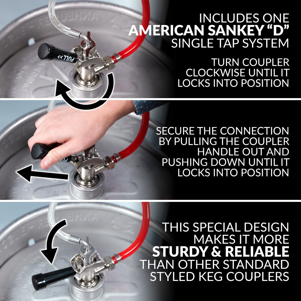 4.9 Cu. Ft. Black Stainless Steel Kegerator Draft Beer Dispenser I801391