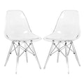 Clear Molded Side Chair Set of 2 Y35389