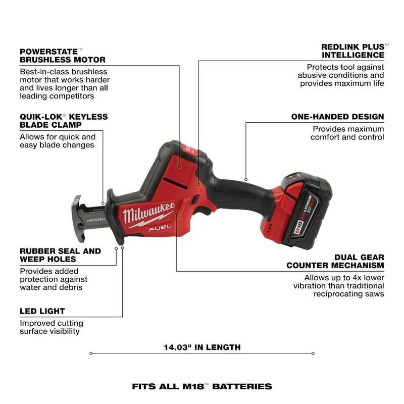 18V Lithium-Ion Brushless Cordless Reciprocating Saw Kit Q461