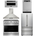 36 Gas Range, Range Hood, Refrigerator, Dishwasher and Microwave U80110