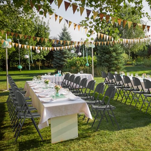 White 10 Pack HDPE Folding Chairs with Steel Frame N146