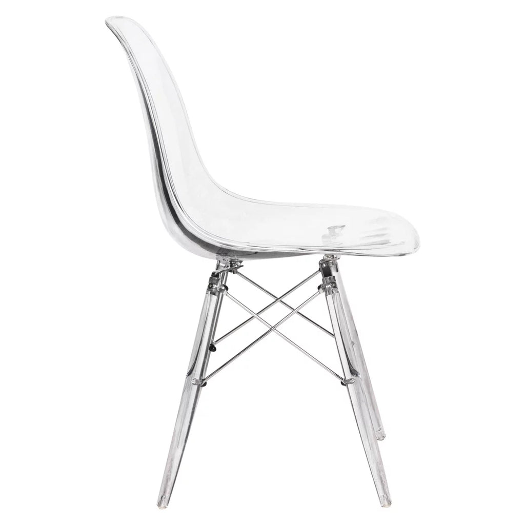 Clear Molded Side Chair Set of 2 Y35389