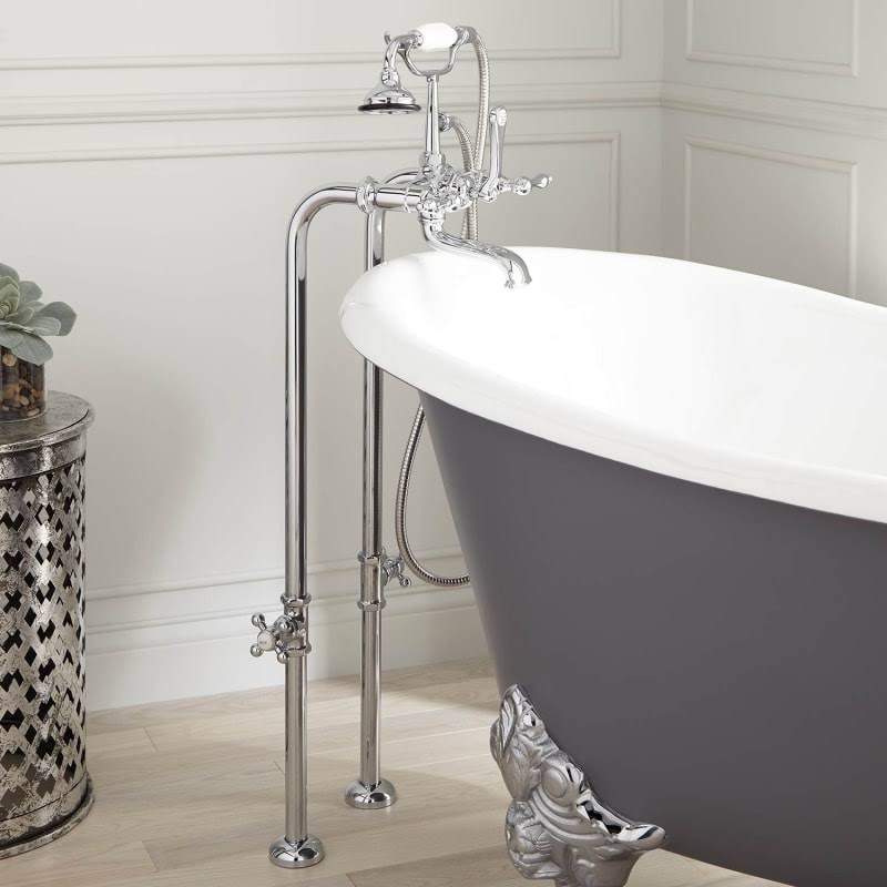 Chrome Floor Mounted Tub Filler Faucet U22932