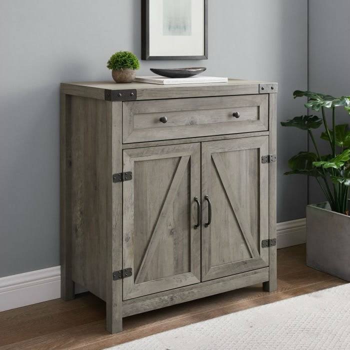 Grey Wash Accent Storage Cabinet Y20236