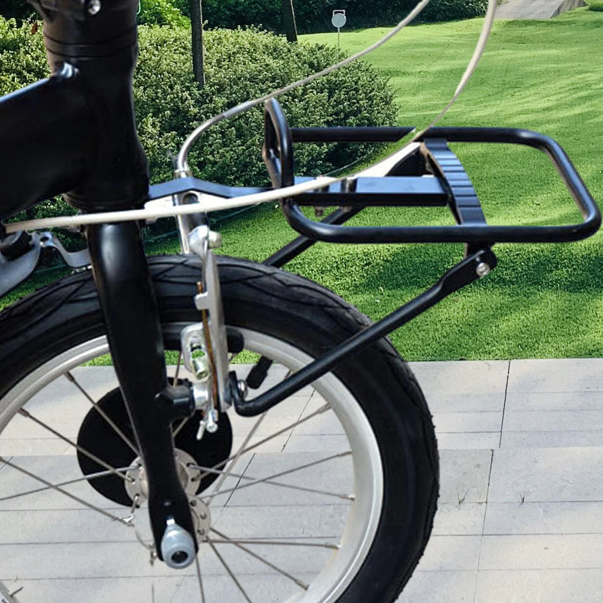 Black Bicycle Cargo Rack Y76431