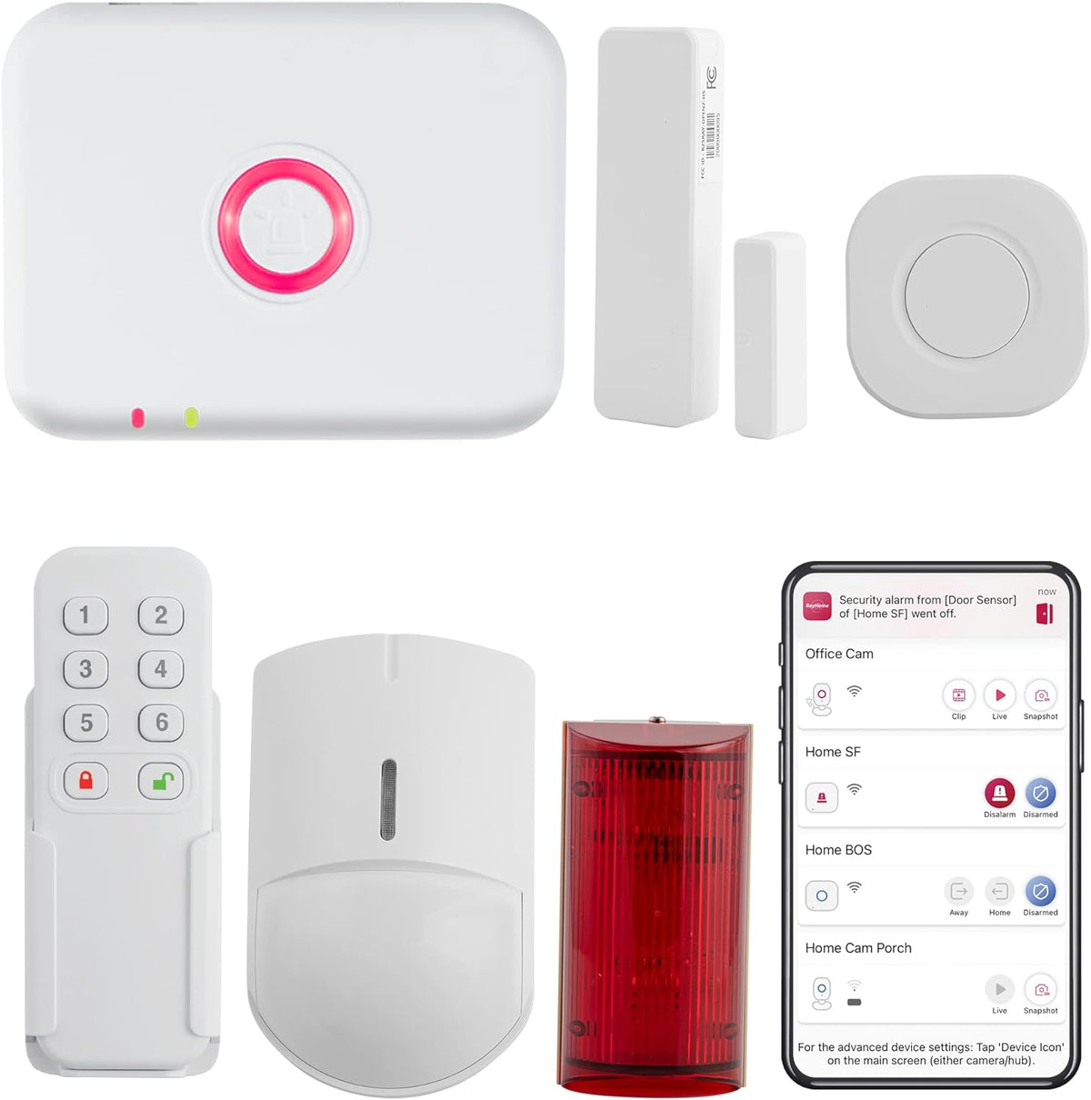 6Pcs Wireless Home Security System Kit F44786